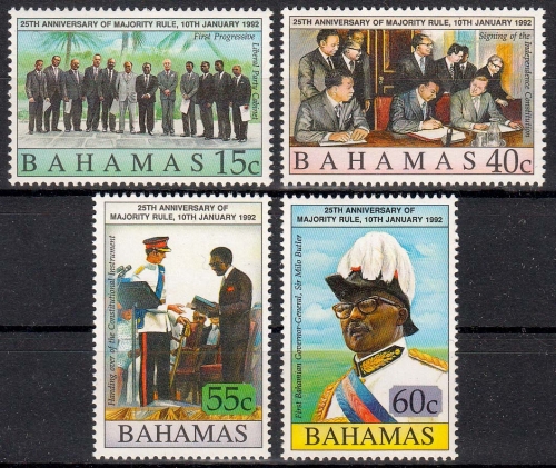 Bahamas MiNr. 768/71 ** 25 Jahre demokratisches Wahlrecht