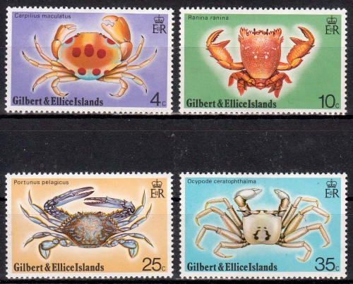 Gilbert- und Ellice-Inseln MiNr. 232/35 ** Krabben