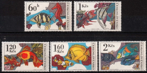 Tschechoslowakei MiNr. 2260/64 ** Zierfische