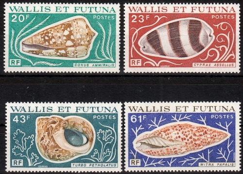 Wallis und Futuna MiNr. 279/82 ** Meeresschnecken