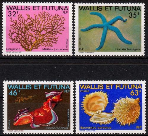 Wallis und Futuna MiNr. 430/33 ** Meeresfauna des Südpazifiks