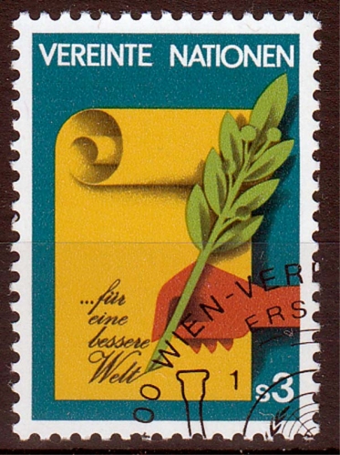 UNO Wien MiNr. 23 O Freimarke