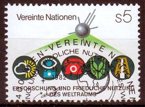 UNO Wien MiNr. 26 O 2. Konferenz der Vereinten Nationen Erforschung des Weltraum