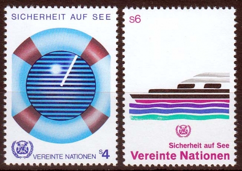 UNO Wien MiNr. 30/31 ** Sicherheit auf See