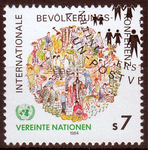 UNO Wien MiNr. 38 O 2. Weltbevölkerungskonferenz der Vereinten Nationen