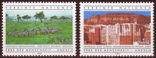 UNO Wien MiNr. 41/42 ** UNESCO-Welterbe