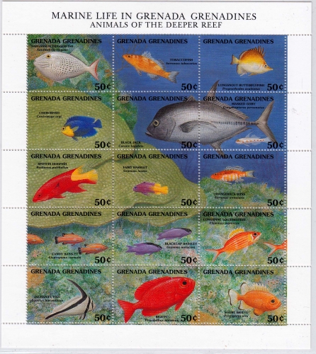 Grenada - Grenadines MiNr. 1474/88 ** Fische
