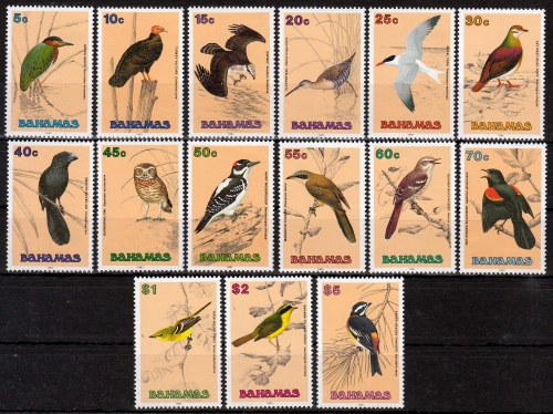 Bahamas MiNr. 737/51 I ** Freimarken: Vögel
