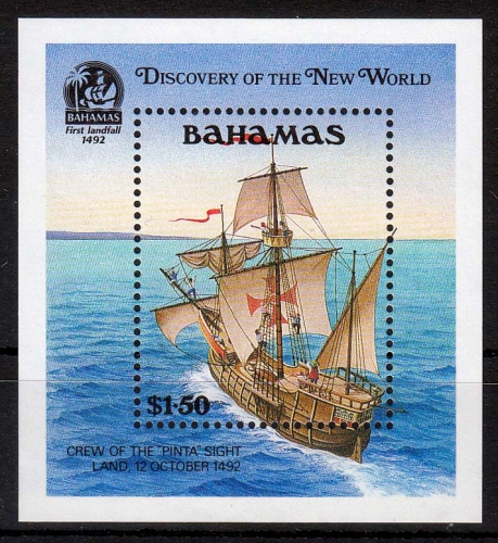 Bahamas MiNr. Bl. 64 ** 500. Jahrestag der Entdeckung Amerikas