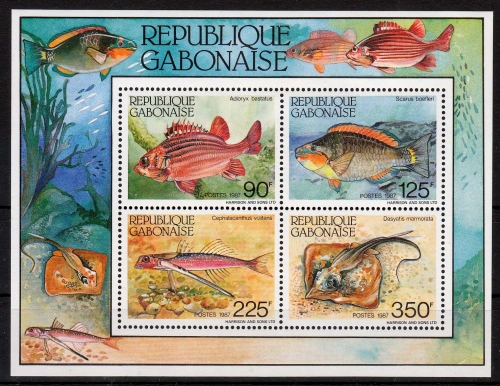Gabun MiNr. Bl. 56 ** Fische