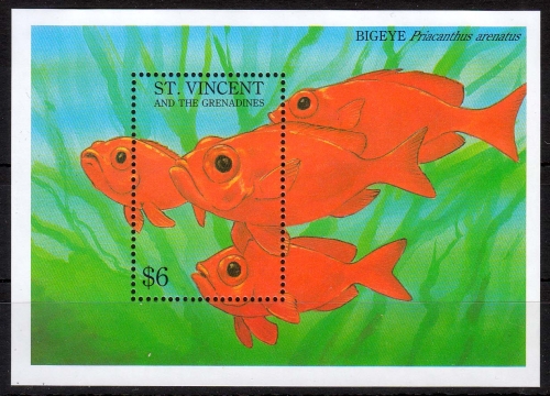 St. Vincent/Grenadinen MiNr. Bl. 266 ** Fische