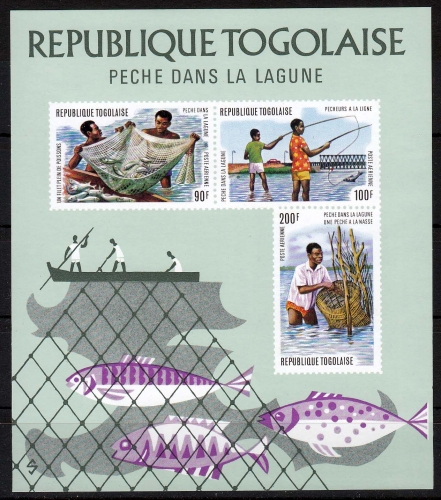 Togo MiNr. Bl. 85 ** Lagunen-Fischerei