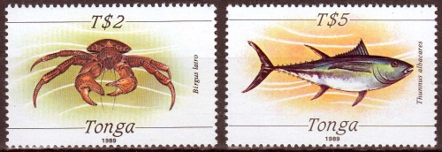 Tonga MiNr. 1961/62 ** Freimarken: Meerestiere