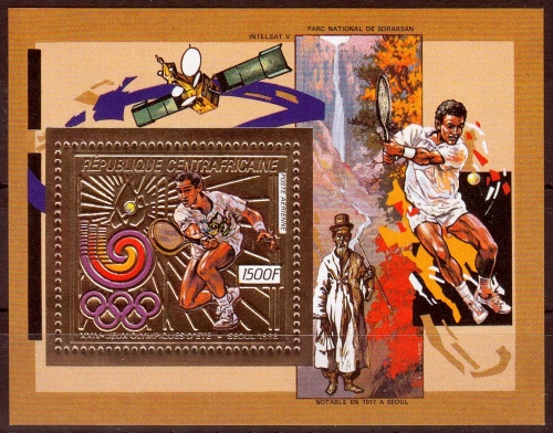 Zentralafrika MiNr. Bl. 447 A ** Olympische Sommerspiele Seoul