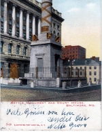 AK Baltimore, Battle monument and court house, gelaufen