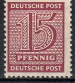 SBZ MiNr. 133 Xa **, 15 Pf. Ziffer, geprüft Ströh