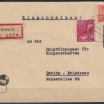 Berlin MiNr. 21+29+46 MiF, R-Brief, Berlin Ortsbrief
