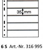Leuchtturm Optima-Hüllen, schwarz 6 S, 10er Pack Neu