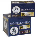 Lindner Münzkapsel 32,5 mm, Packung mit 10 Stück Neu