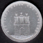 10 DM 800 Jahre Hamburger Hafen, 1989