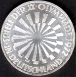 10 DM Olympiade Spirale Deutschland, 1972, vz