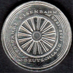 5 DM 150 Jahre Eisenbahn, 1985