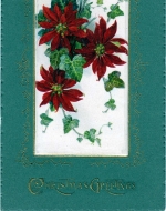 AK Weihnachtsgrüsse, gelaufen Prägekarte