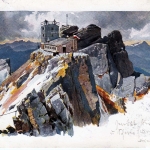 AK Gruss von dem Gipfel der Zugspitze, gelaufen