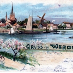 AK Gruss aus Werder, gelaufen