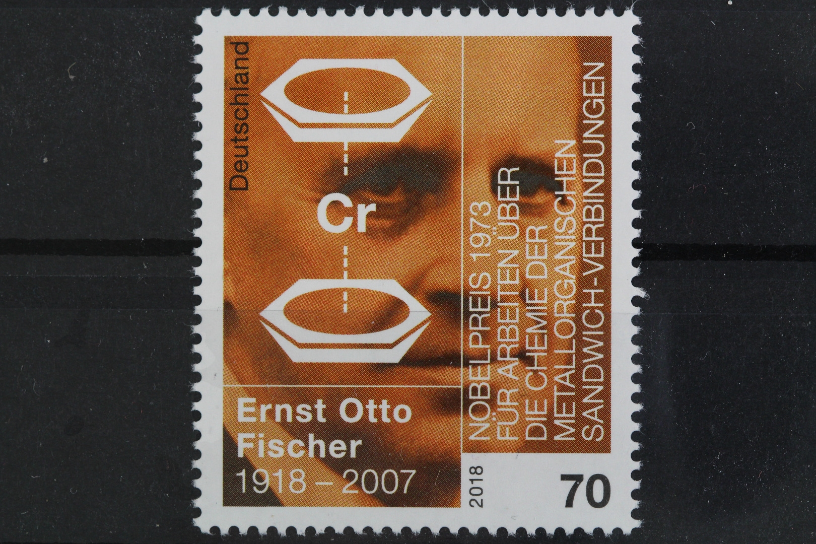 Prophila Briefmarke: Ernst Otto Fischer – Chemiker, BRD 2018, Postfrisch ** MNH, Katalog-Nr. 3420