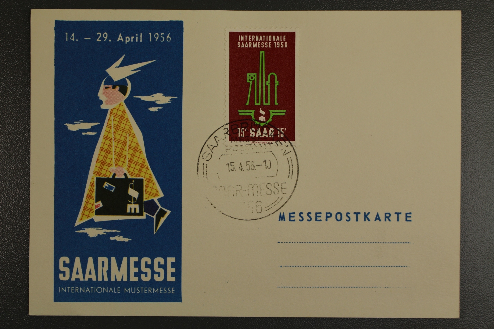 Saarbrücken, MiNr. 368, SST Saarbrücken Saarmesse 1956 - Briefmarken Versandhandel, Briefmarken ...