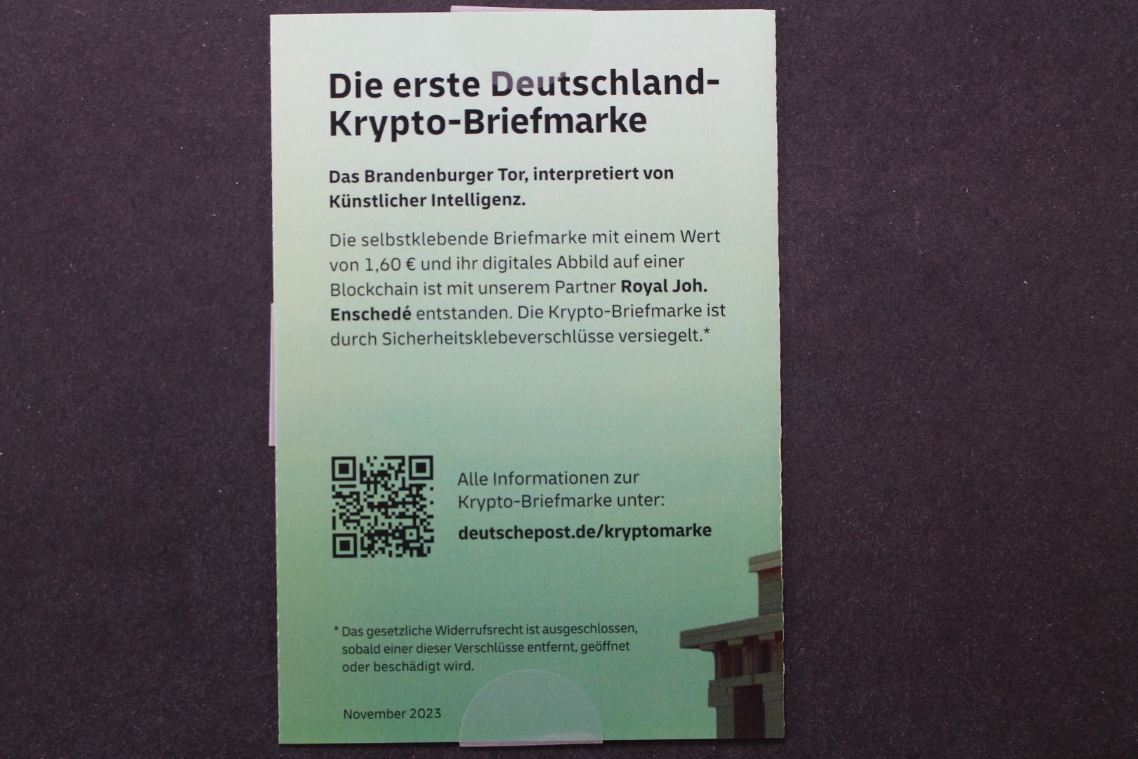 Deutschland, MiNr. 3801 skl. Krypto Crypto - im Booklet, postfrisch