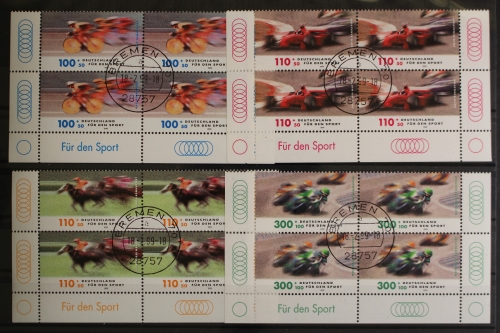 Deutschland (BRD), MiNr. 2031-2034, VB, untere Bogenteile, EST