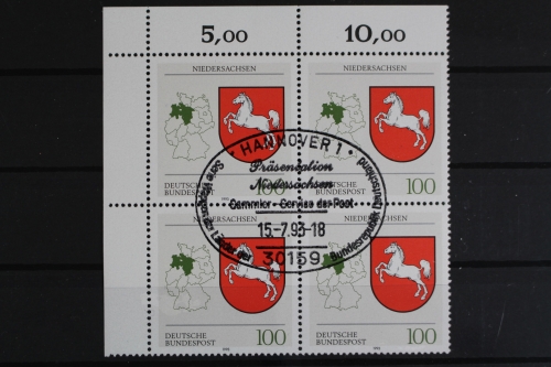 Deutschland (BRD), MiNr. 1662, 4er Block, Ecke links oben, ESST
