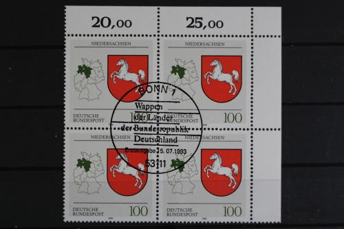 Deutschland (BRD), MiNr. 1662, 4er Block, Ecke rechts oben, ESST
