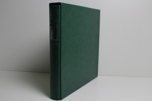 Lindner, grüner Ringbinder mit Kassette, 18-Ring-Mechanik