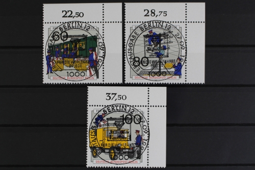 Berlin, MiNr. 876-878, Ecke rechts oben, ESST