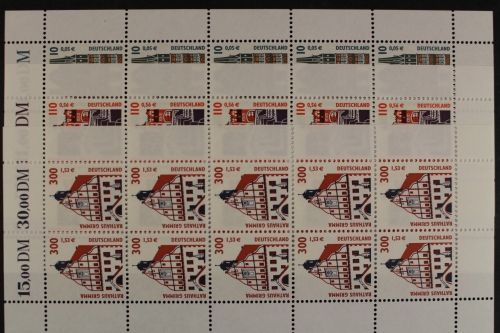 Deutschland (BRD), MiNr. 2139-2141 A Kleinbögen, postfrisch