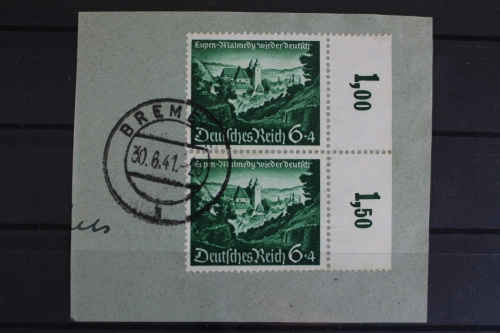 Deutsches Reich, MiNr. 748, senkr. Paar, rechter Rand, Briefstück