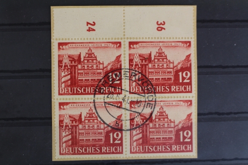 Deutsches Reich, MiNr. 766, 4er Block, Oberrand, Briefstück
