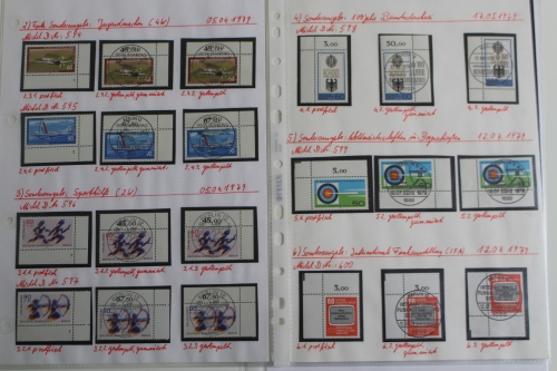 Berlin, Jahrgang 1979, MiNr. 591-613, nur Eckränder, postfrisch + gestempelt