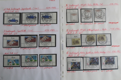 Berlin, Jahrgang 1982, MiNr. 659-688, nur Eckränder, postfrisch + gestempelt