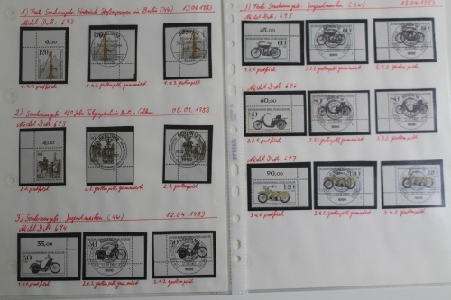 Berlin, Jahrgang 1983, MiNr. 689-707, nur Eckränder, postfrisch + gestempelt