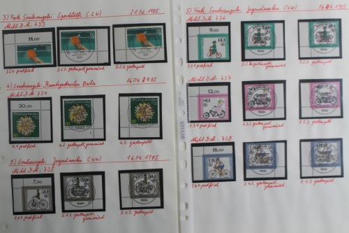 Berlin, Jahrgang 1985, MiNr. 730-749, nur Eckränder, postfrisch + gestempelt