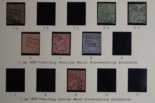 Norddeutscher Postbezirk 1868-1870, gestempelte Sammlung
