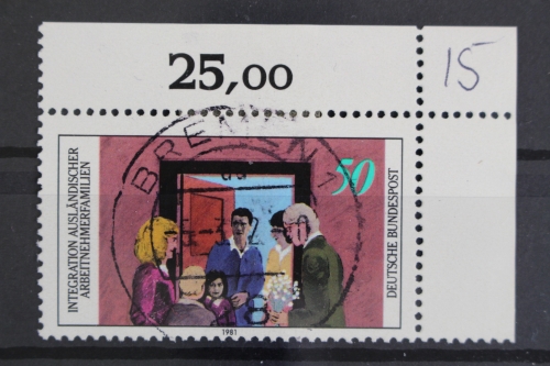 Deutschland (BRD), MiNr. 1086, Ecke rechts oben, gestempelt