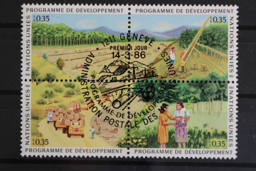 UNO Genf, MiNr. 138-141 Viererblock, ESST