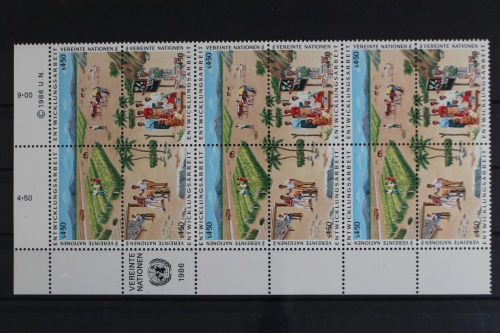 UNO Wien, MiNr. 56-59, 3 Viererblöcke, postfrisch