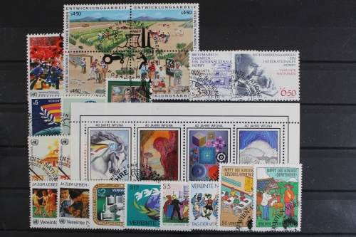 UNO Wien, MiNr. 55-78, Jahrgang 1986 + 1987, gestempelt