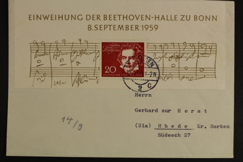 Deutschland, MiNr. 317 mit Bogenrand auf EF